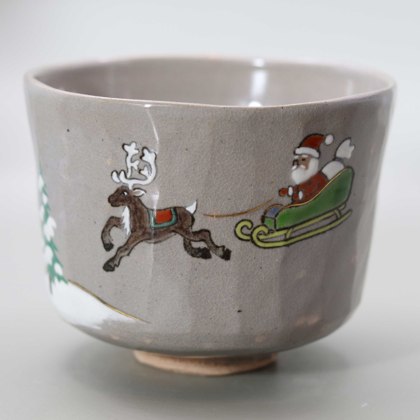 Christmas tea bowl by Kenzan, by Kosai Miyagawa