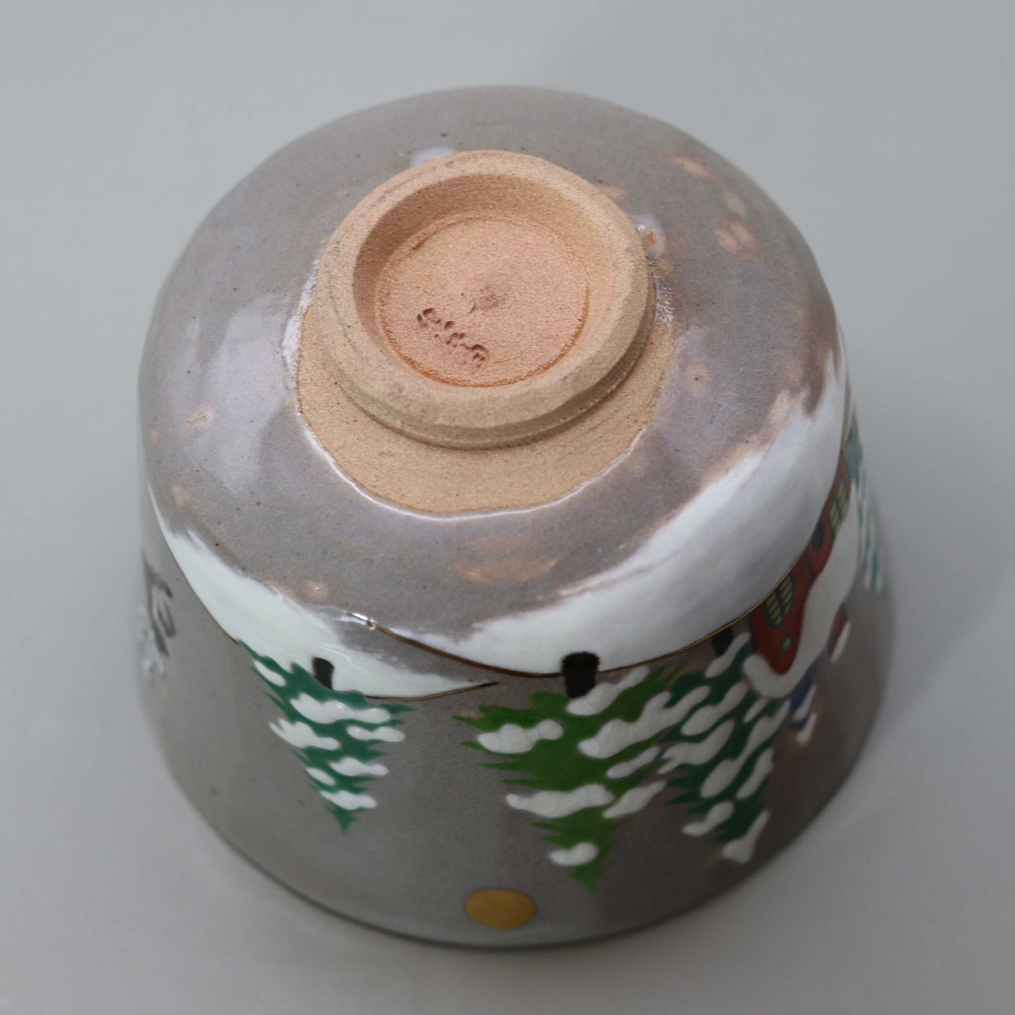 Christmas tea bowl by Kenzan, by Kosai Miyagawa