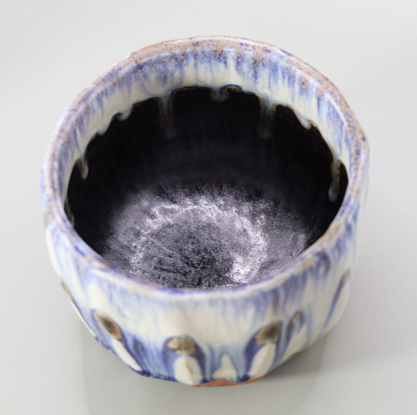 彩色灰釉茶盌 仲岡信人
