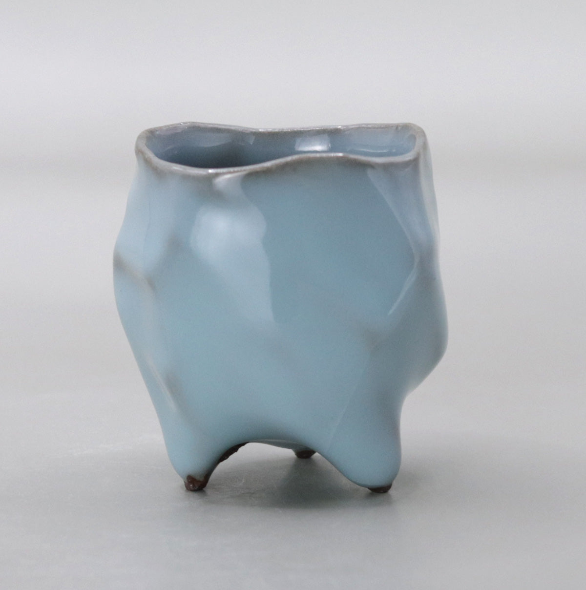 Celadon sake cup by Masao Tagai