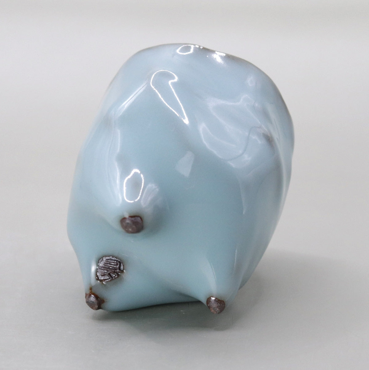 Celadon sake cup by Masao Tagai