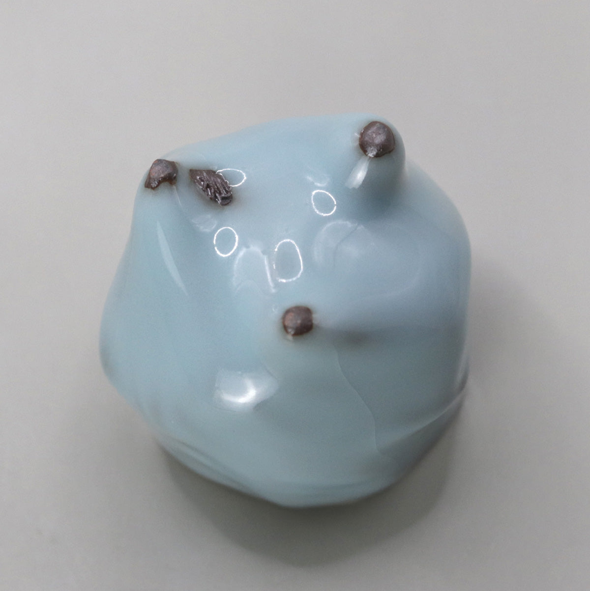 Celadon sake cup by Masao Tagai