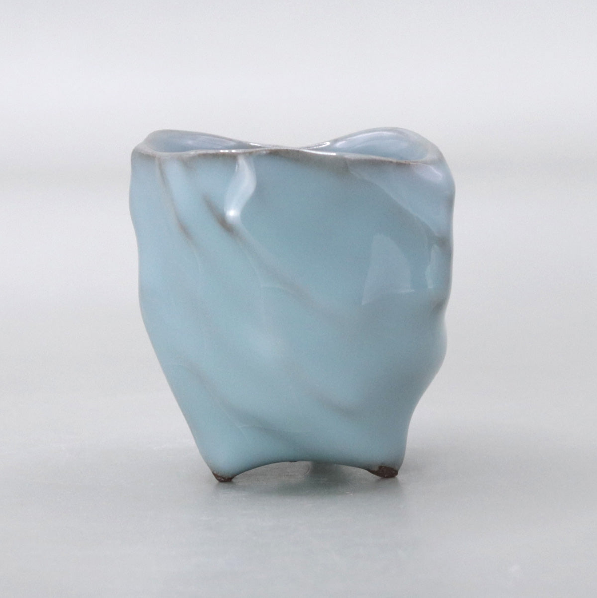 Celadon sake cup by Masao Tagai