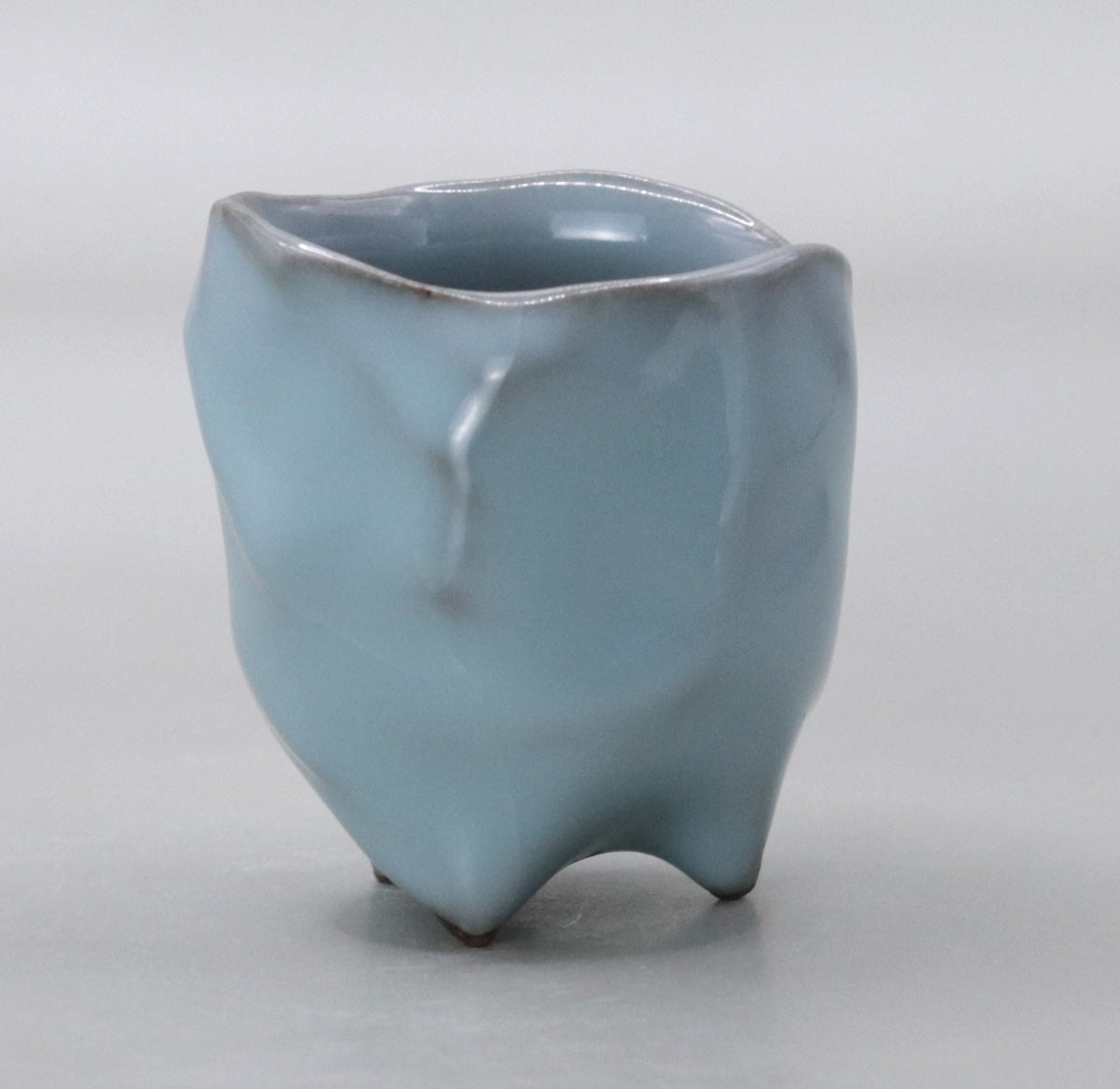 Celadon sake cup by Masao Tagai