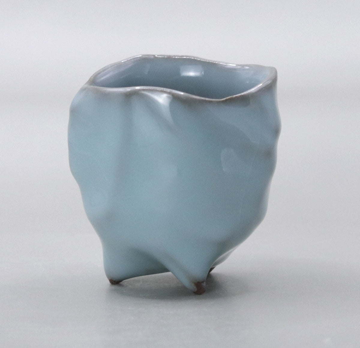 Celadon sake cup by Masao Tagai