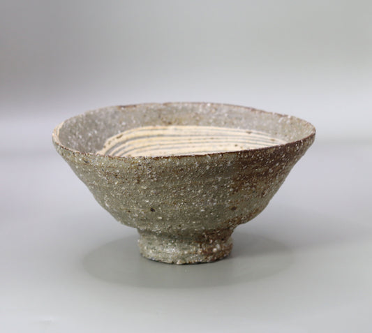 Brushed  tea bowl by Keisen KItamura