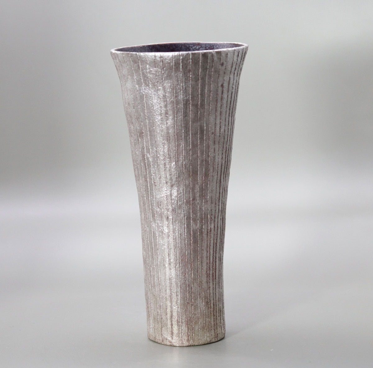 Silver trumpet-shaped vase Fujihira NEI
