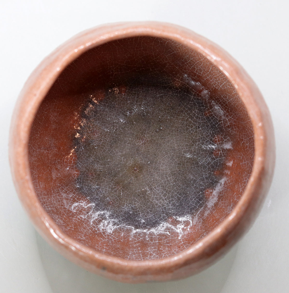 red matcha green tea bowl by Yanashita Hideki