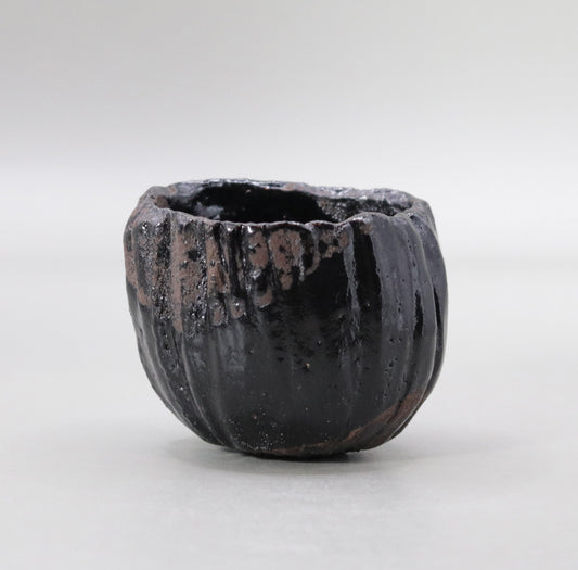 The black universe sake cup by Yanashita Hideki