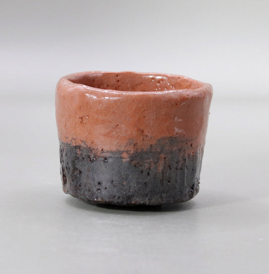 Red Fujiyama sake cup by Yanashita Hideki