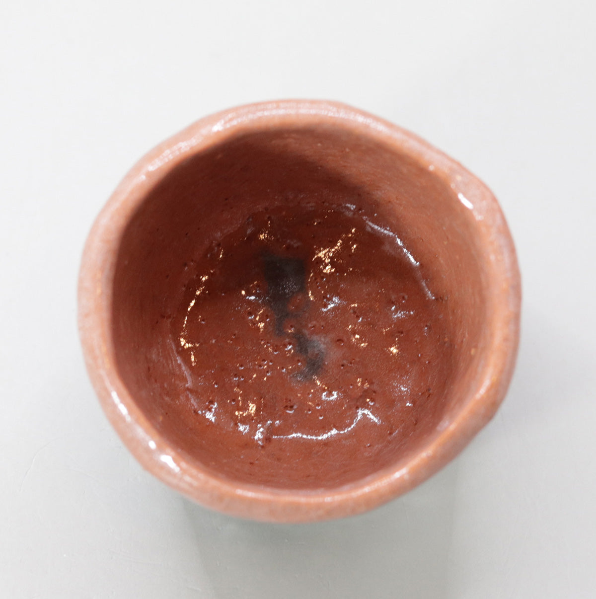 Red Fujiyama sake cup by Yanashita Hideki