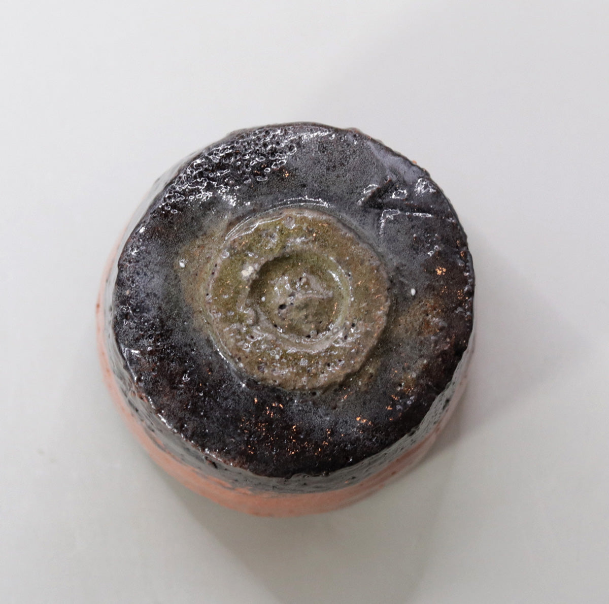 Red Fujiyama sake cup by Yanashita Hideki