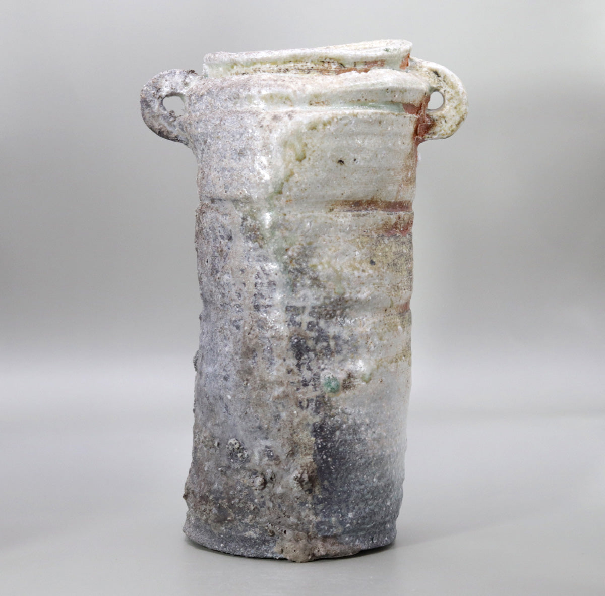 Iga Yohen Flower Vase with Ears by Hideki Yanashita