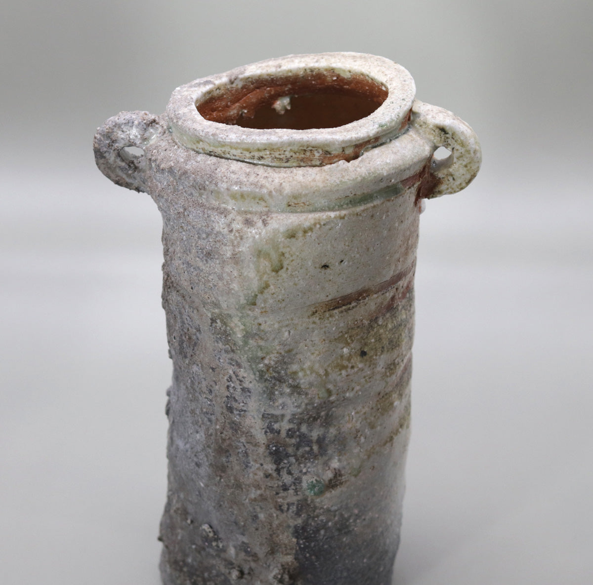 Iga Yohen Flower Vase with Ears by Hideki Yanashita
