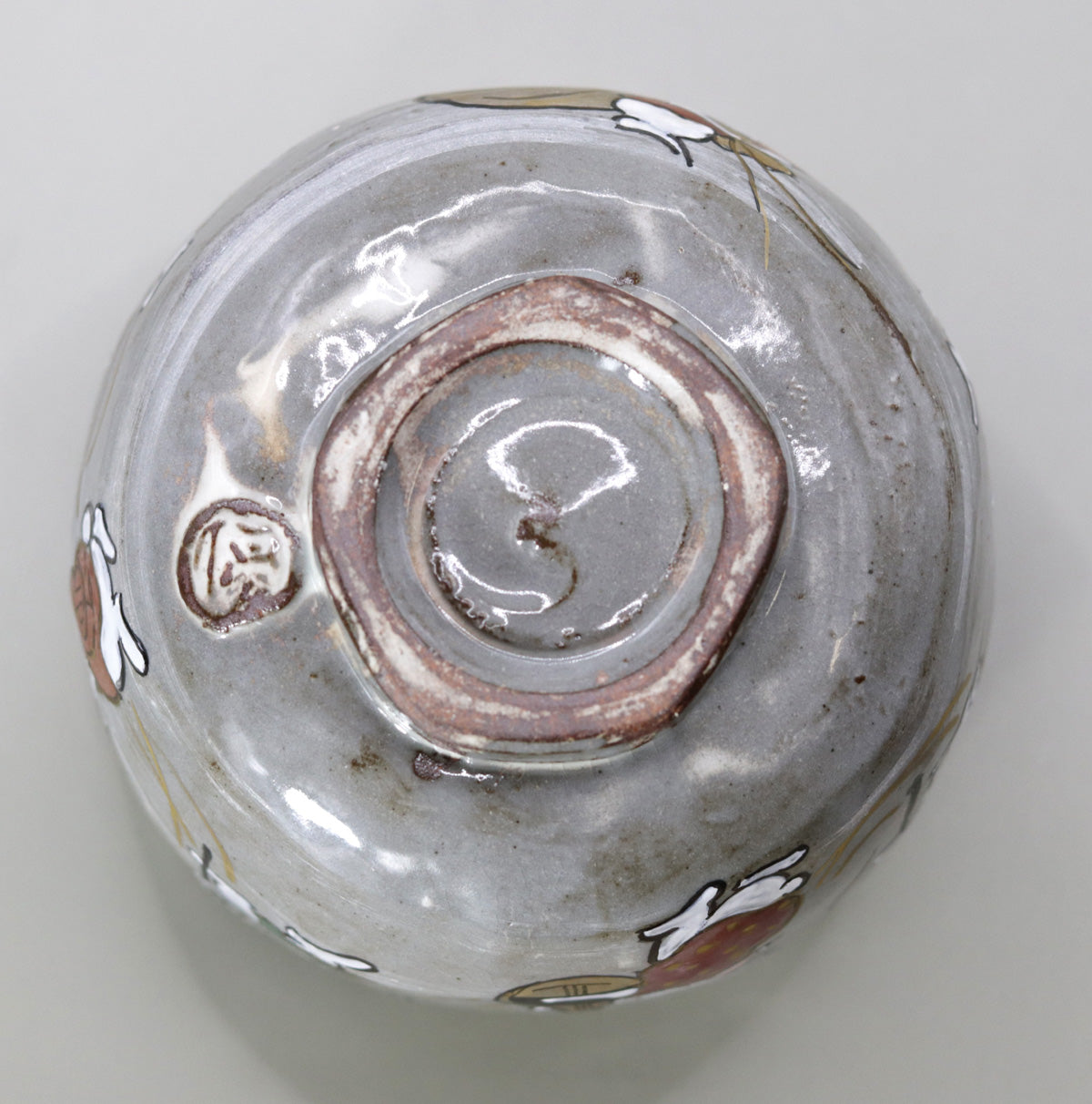 Seven Lucky Gods Rabbit Tea Bowl by Okada Yu