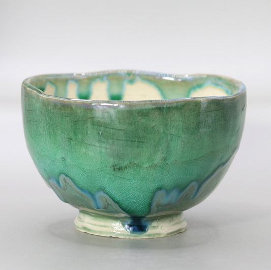 Green Tea Bowl by Bunsai Ogawa