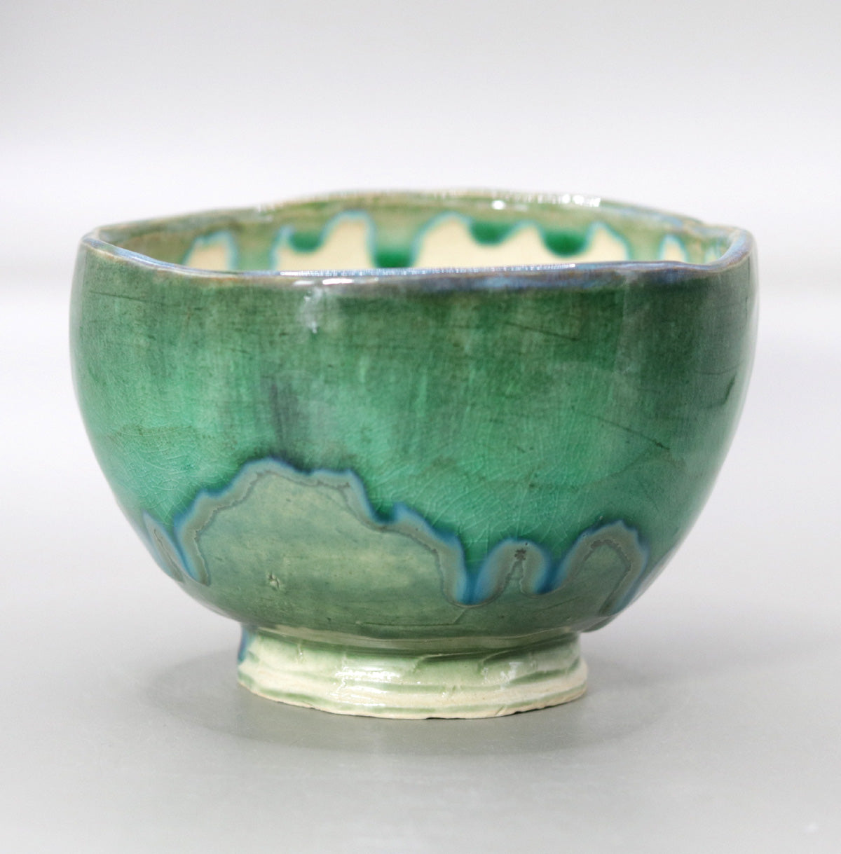 翠緑茶盌 小川文齋