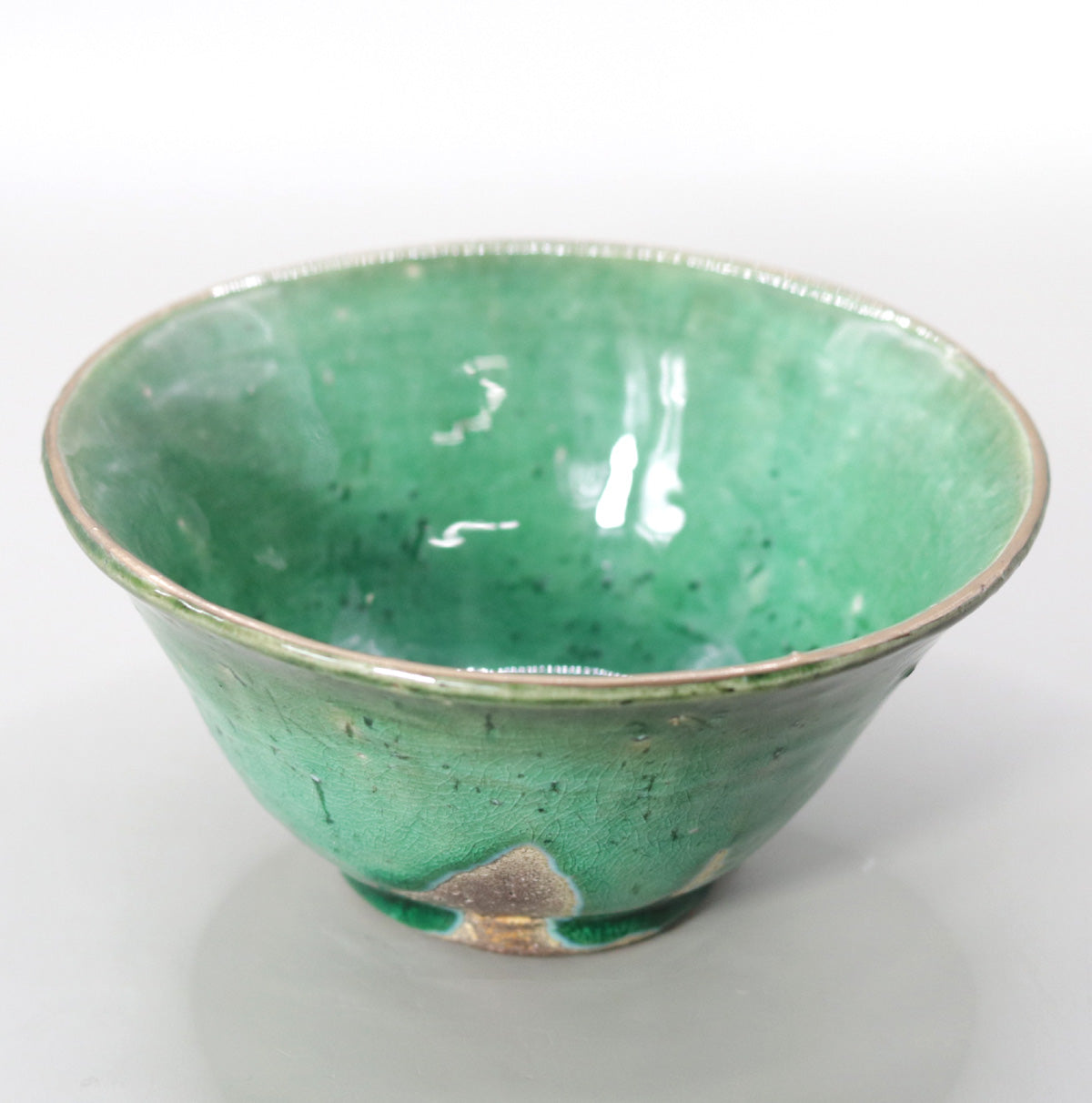 翠緑茶盌 小川文齋