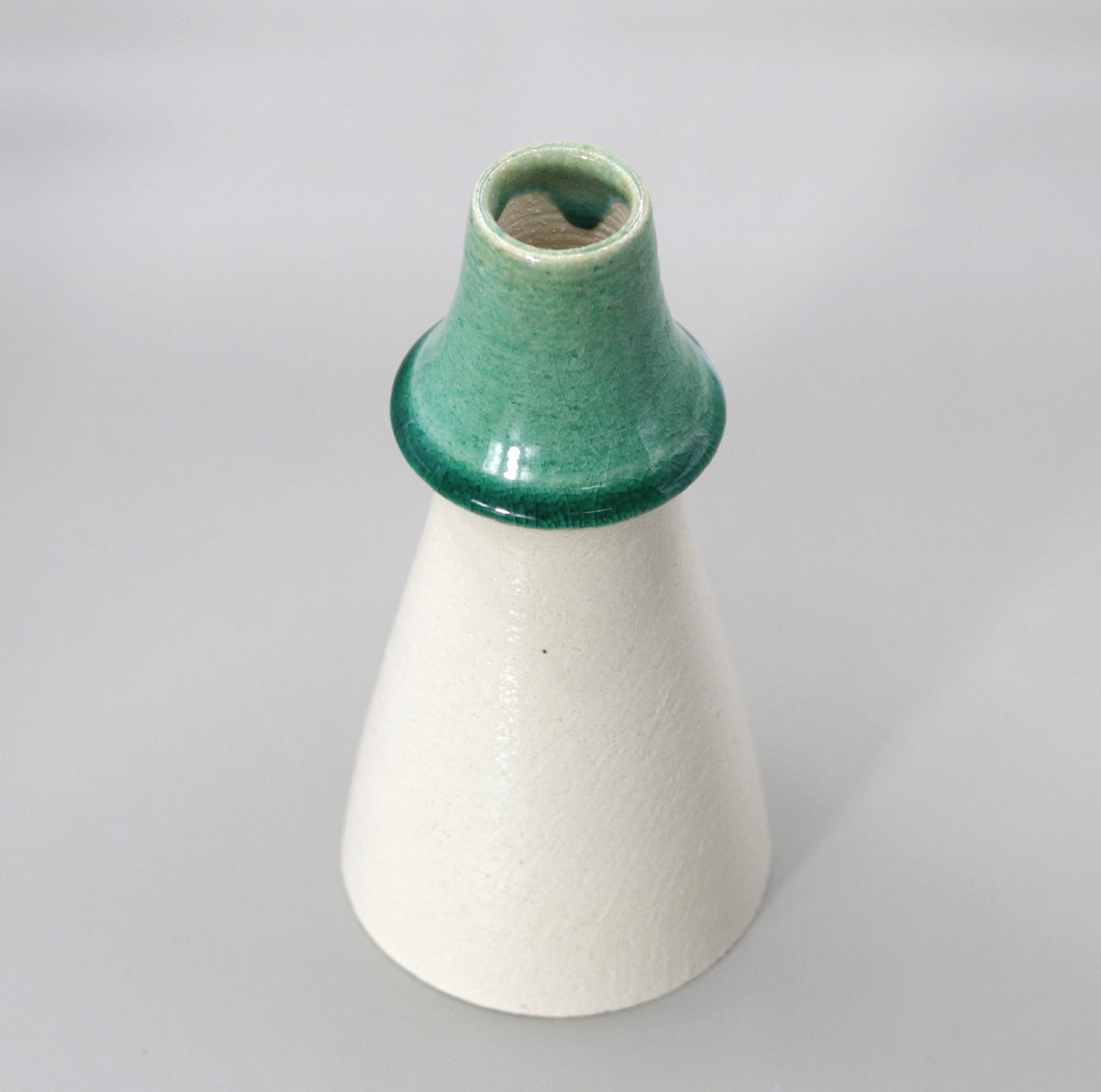 Green Flower Vase by Ogawa Bunsai