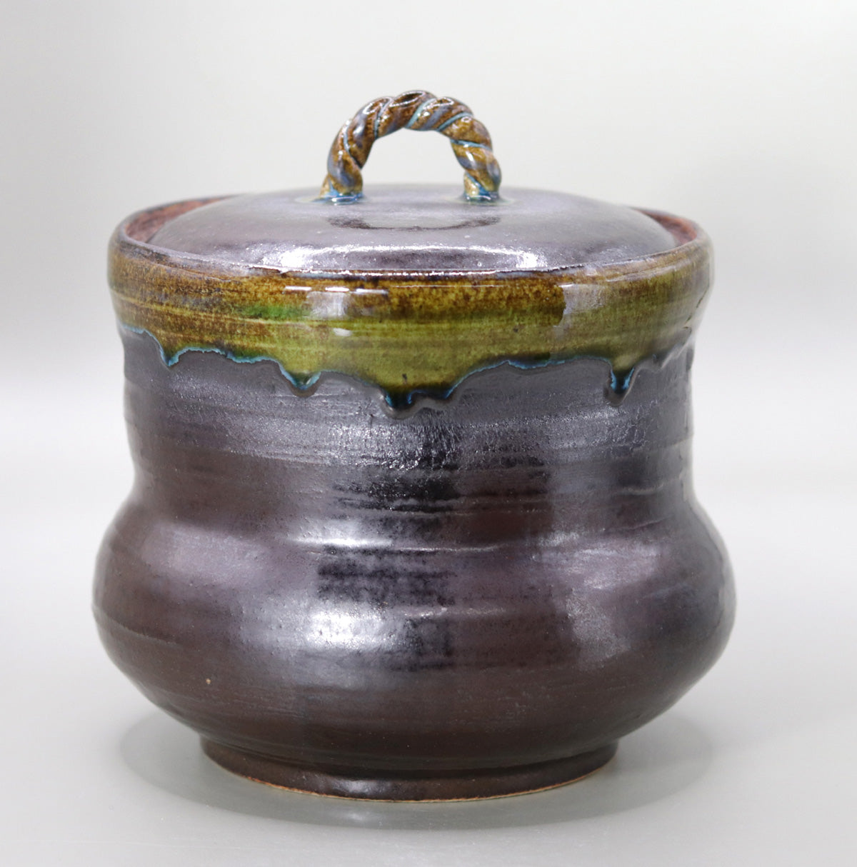 鉄釉水指 小川文齋