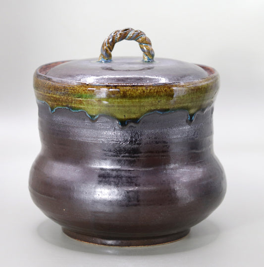 鉄釉水指 小川文齋