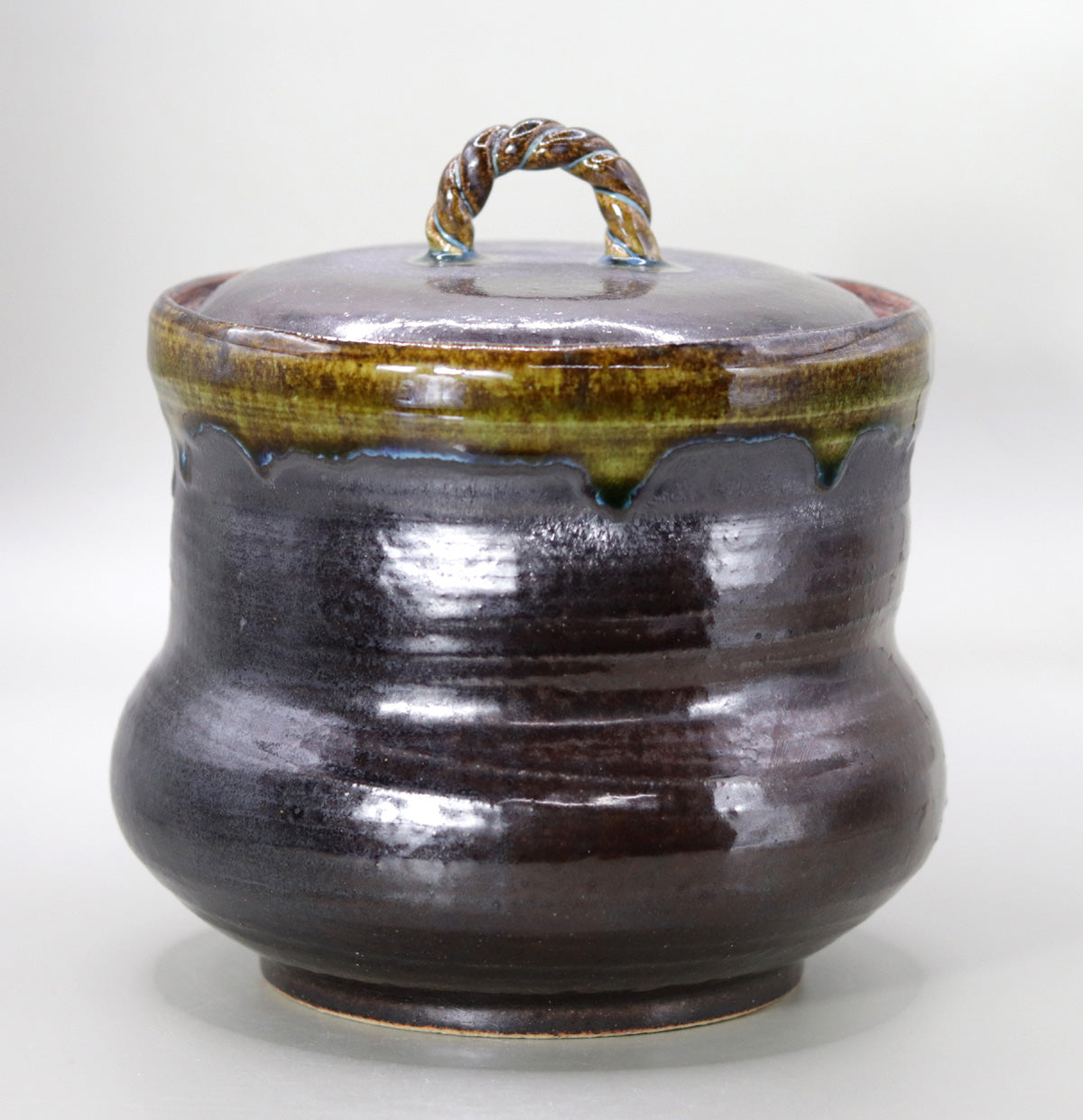 鉄釉水指 小川文齋