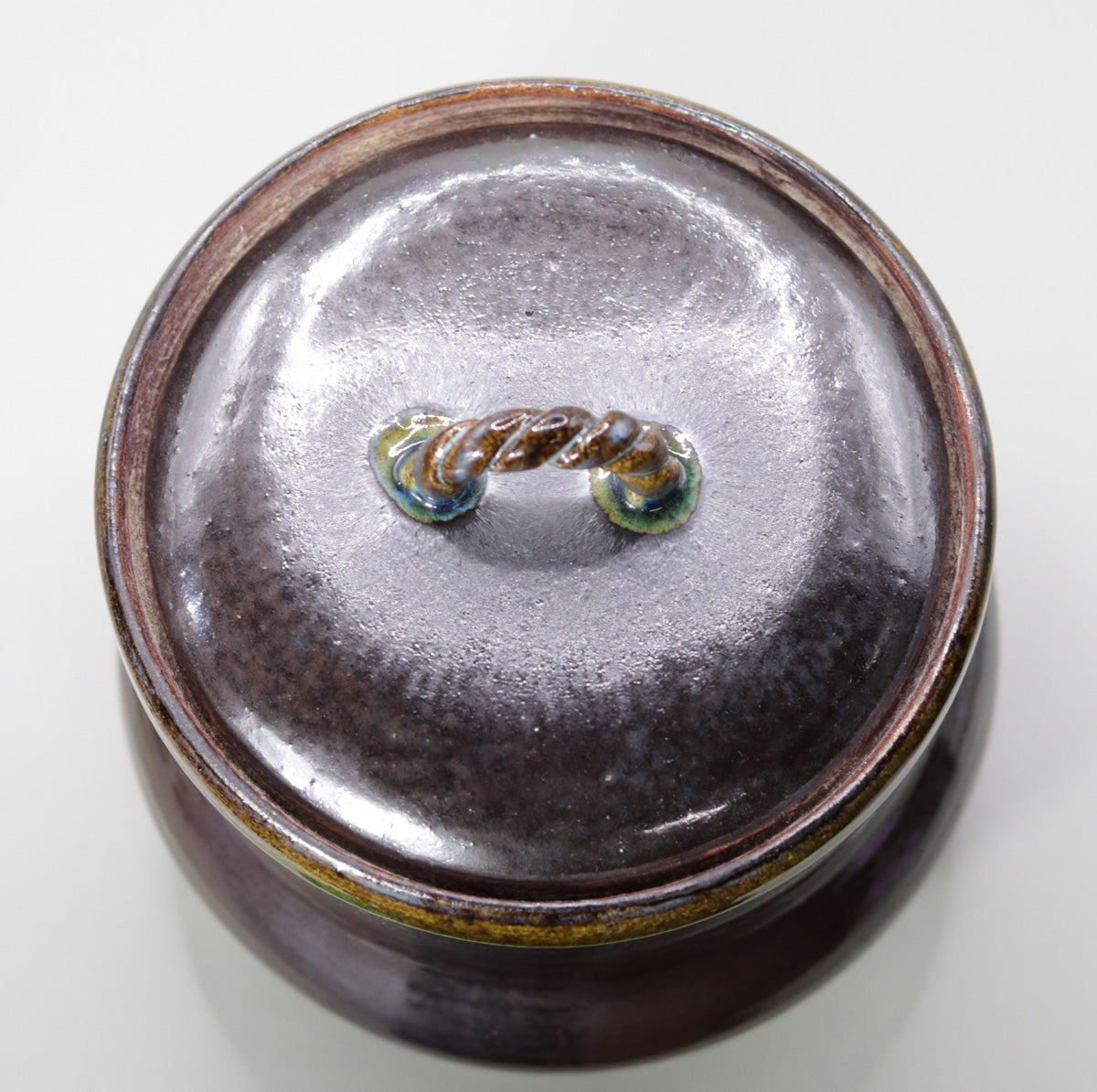 鉄釉水指 小川文齋