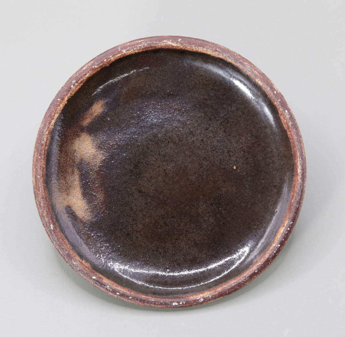 鉄釉水指 小川文齋