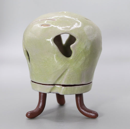 Three-legged incense burner by Ogawa Bunsai