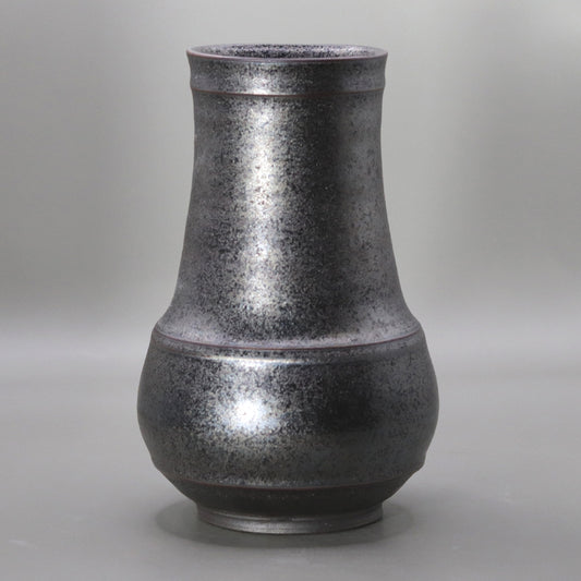 Tenmoku Glazed Vase by Okada Yu