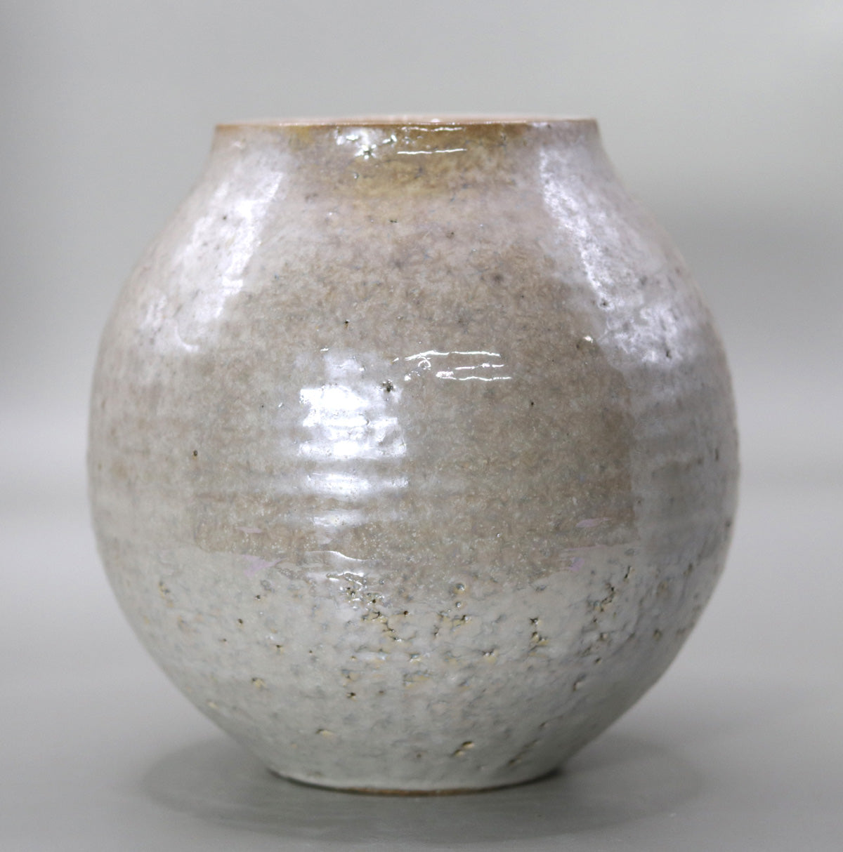 白彩花壷 小川文齋(五代)
