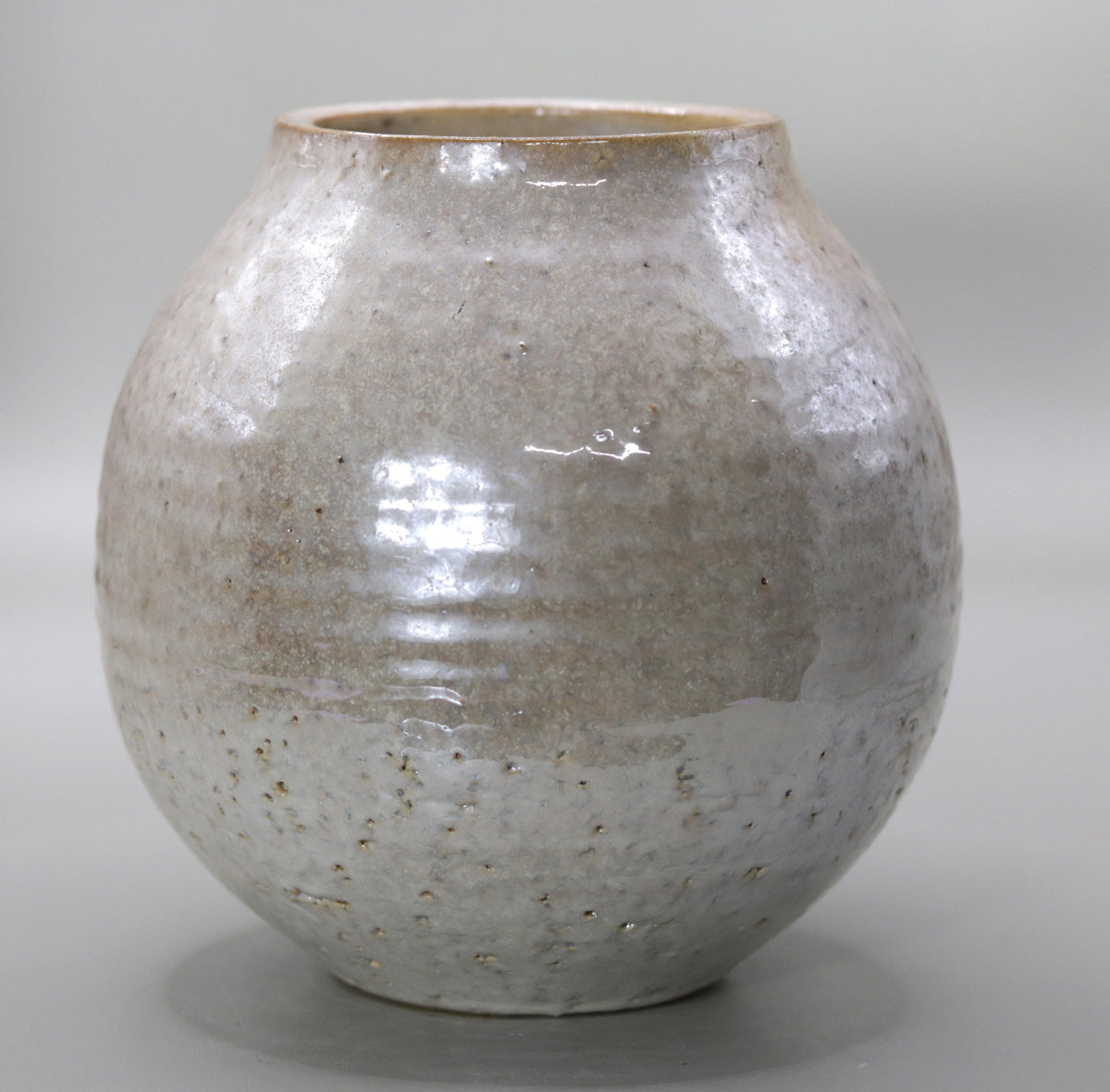 白彩花壷 小川文齋(五代)