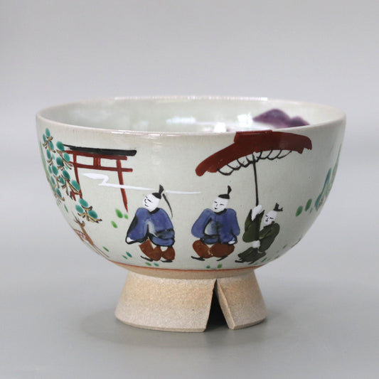 呉器形春日絵茶碗 尾西楽斎