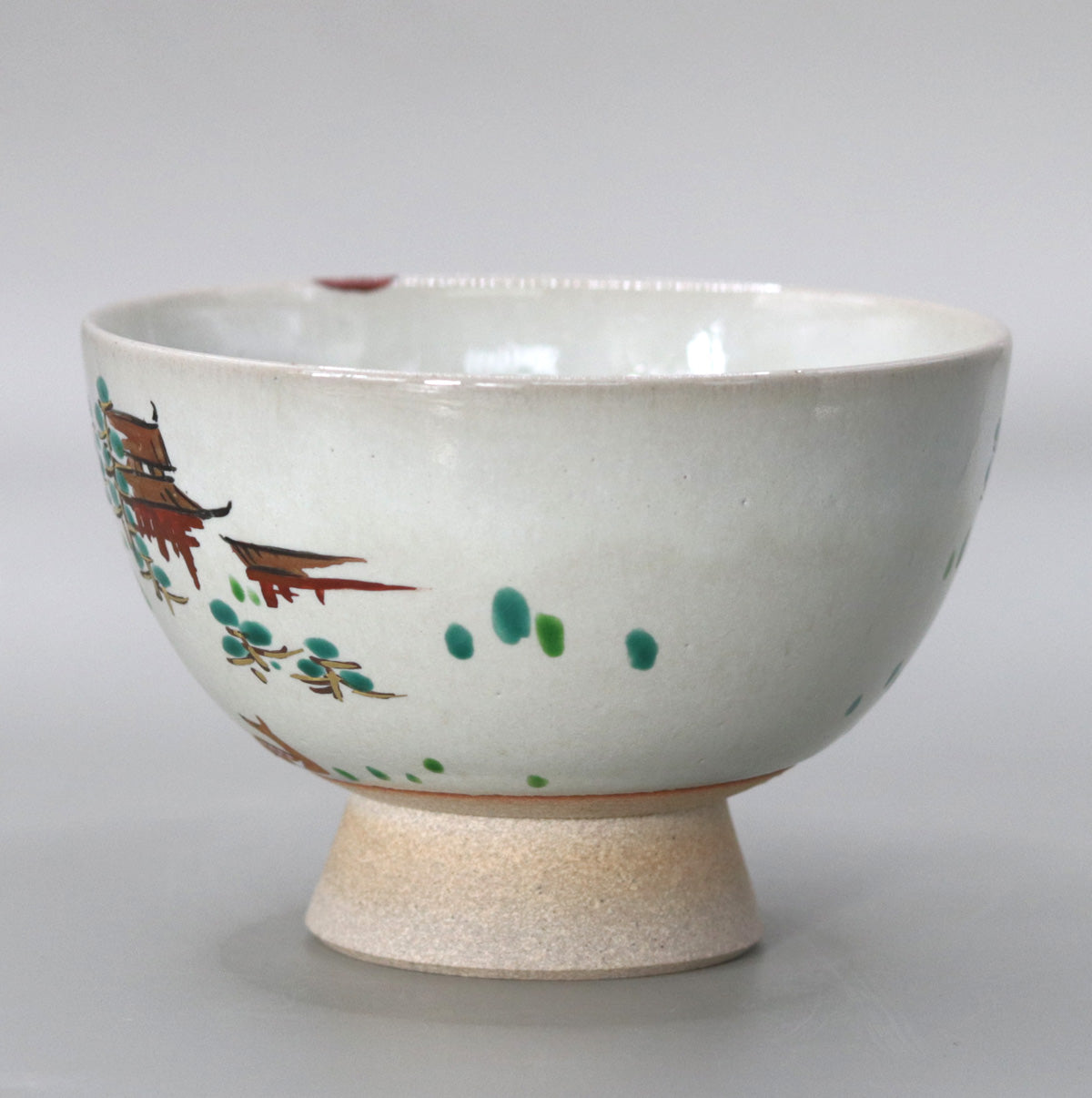 2呉器形春日絵茶碗 尾西楽斎