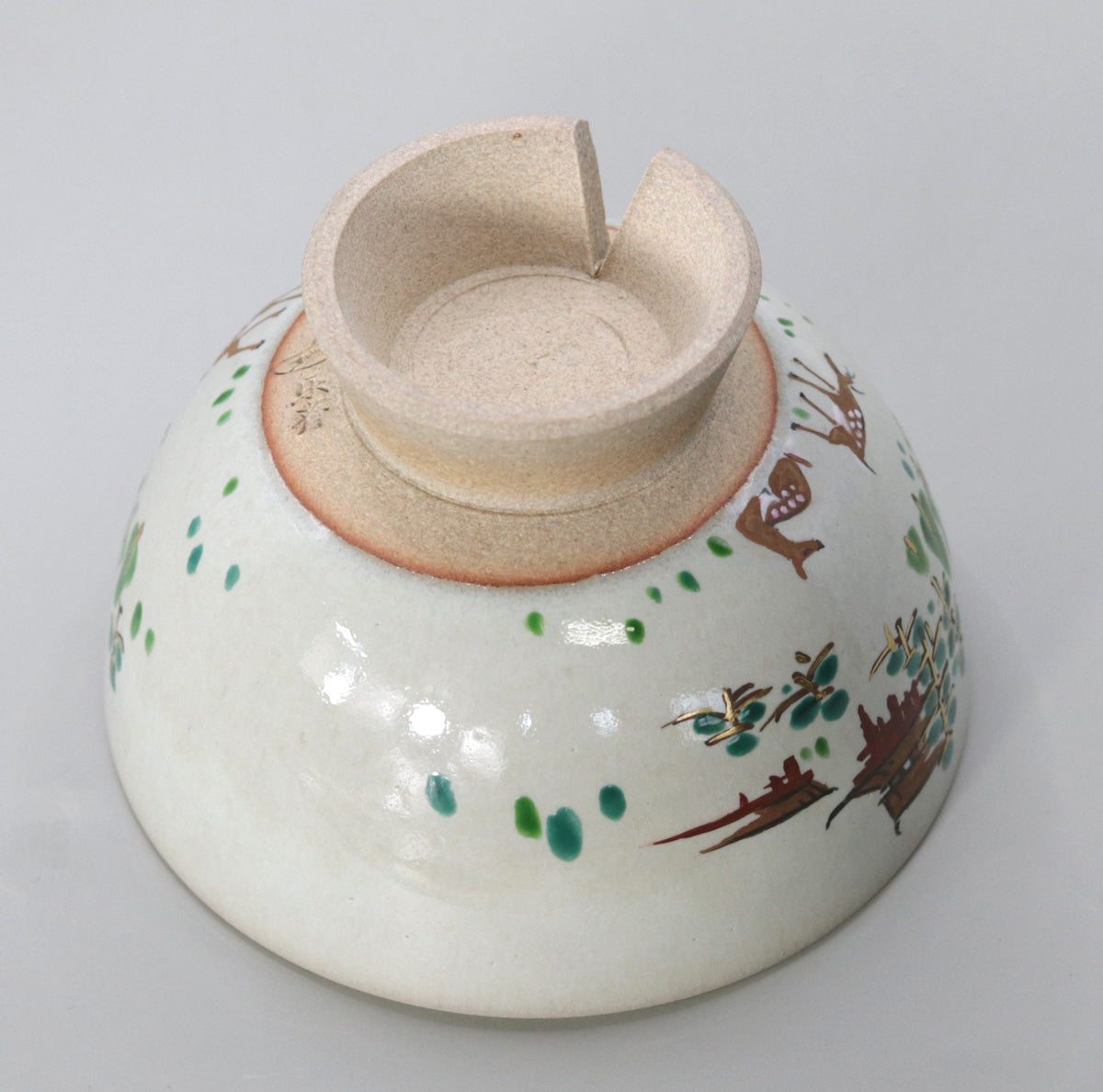 2呉器形春日絵茶碗 尾西楽斎