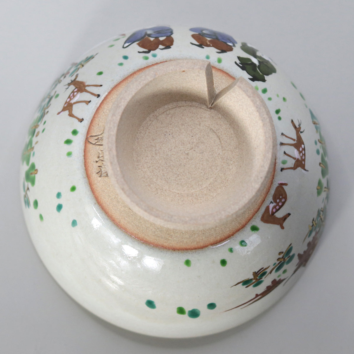 2呉器形春日絵茶碗 尾西楽斎