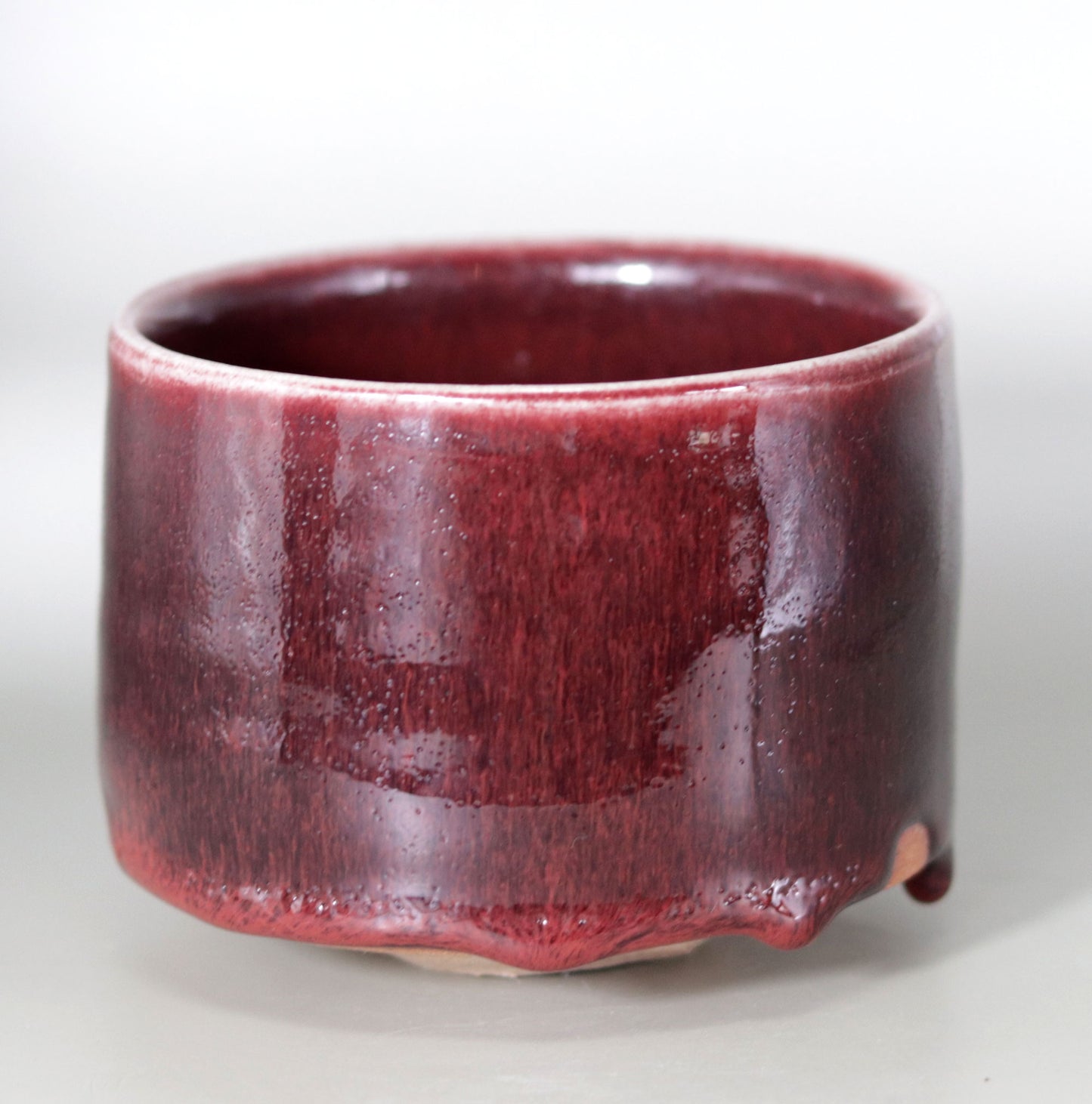 SAMURAI Ware Cinnabar Tea Bowl by Kotaro Ikura