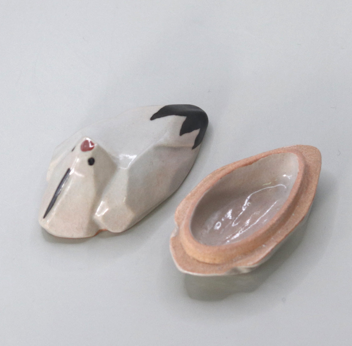 鶴香合 尾西楽斎