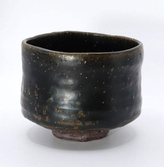Tanba black matcha tea bowl by Shinsui Ichino