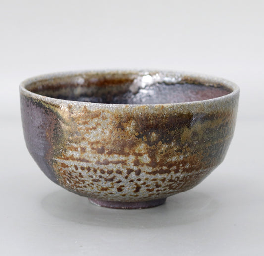 Yakushiji East Pagoda Foundation Clay Yakishime Tea Bowl by Rakusai Onishi