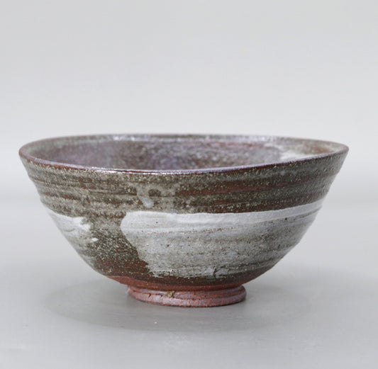 Yakushiji Temple East Pagoda Foundation Clay Brushed Tea Bowl by Rakusai Onishi