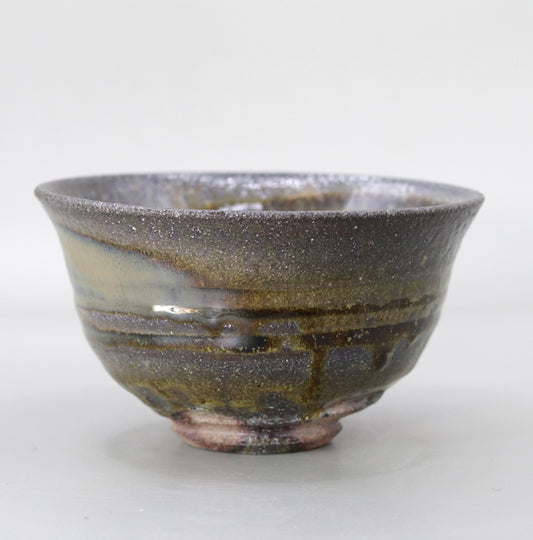 Yakushiji Temple East Pagoda Foundation Clay Iron Glazed Kiln Change Tea Bowl by Rakusai Onishi