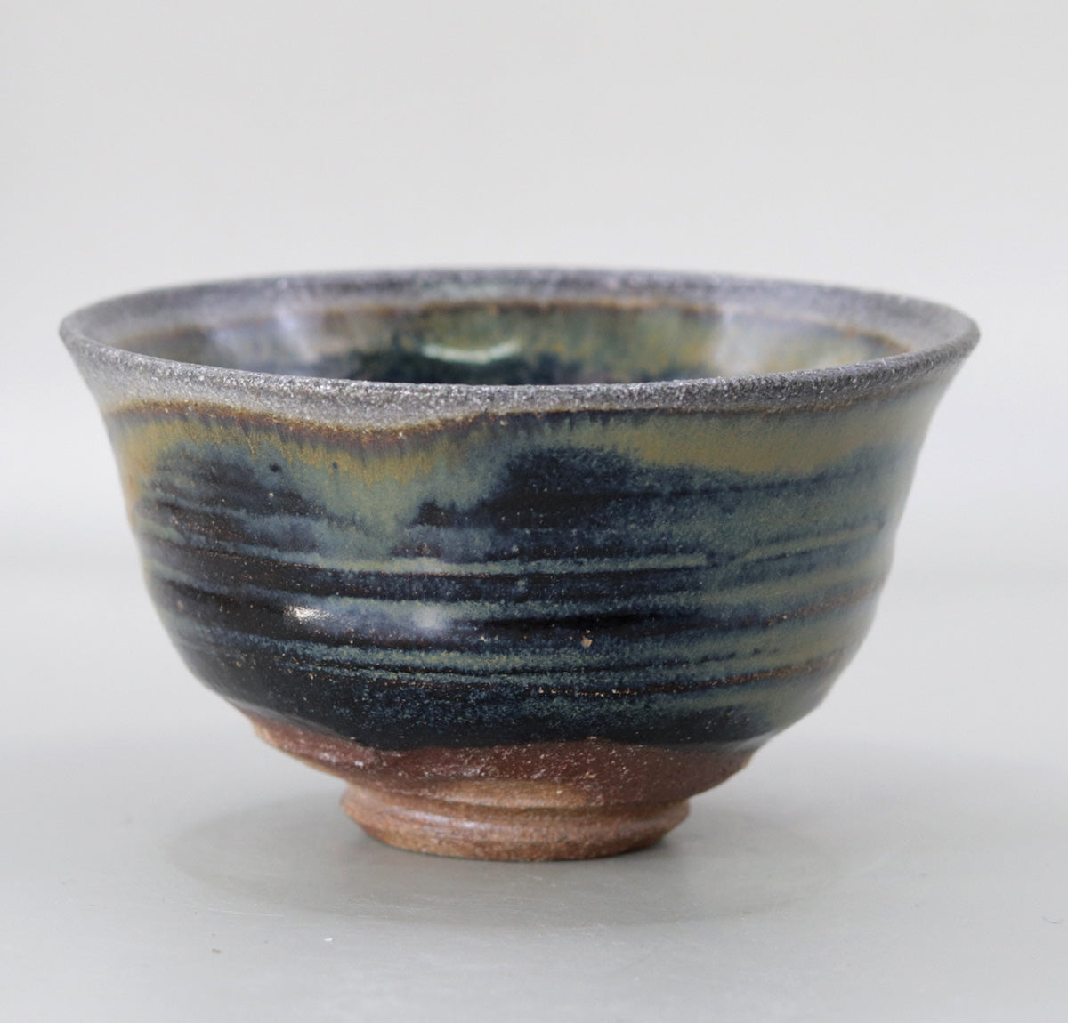 薬師寺東塔基壇土 鉄釉窯変茶碗 尾西楽斎