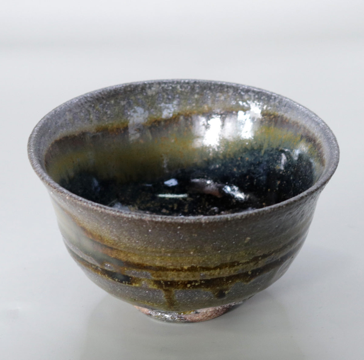 薬師寺東塔基壇土 鉄釉窯変茶碗 尾西楽斎
