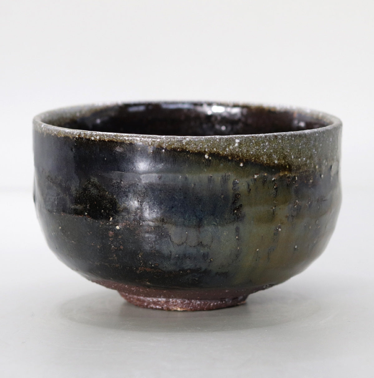 薬師寺東塔基壇土 鉄釉茶碗 尾西楽斎