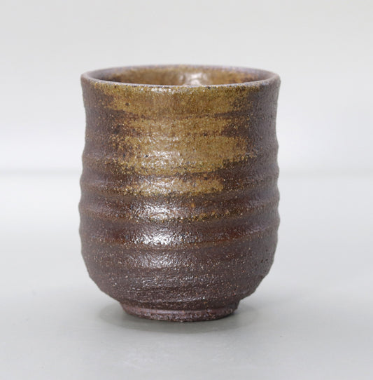 Yakushiji East Pagoda Foundation Clay Yakishime Teacup by Rakusai Onishi