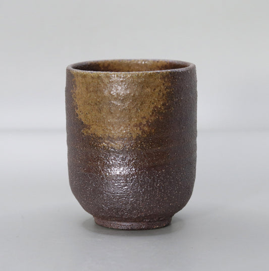 Yakushiji East Pagoda Foundation Clay Yakishime Teacup by Rakusai Onishi