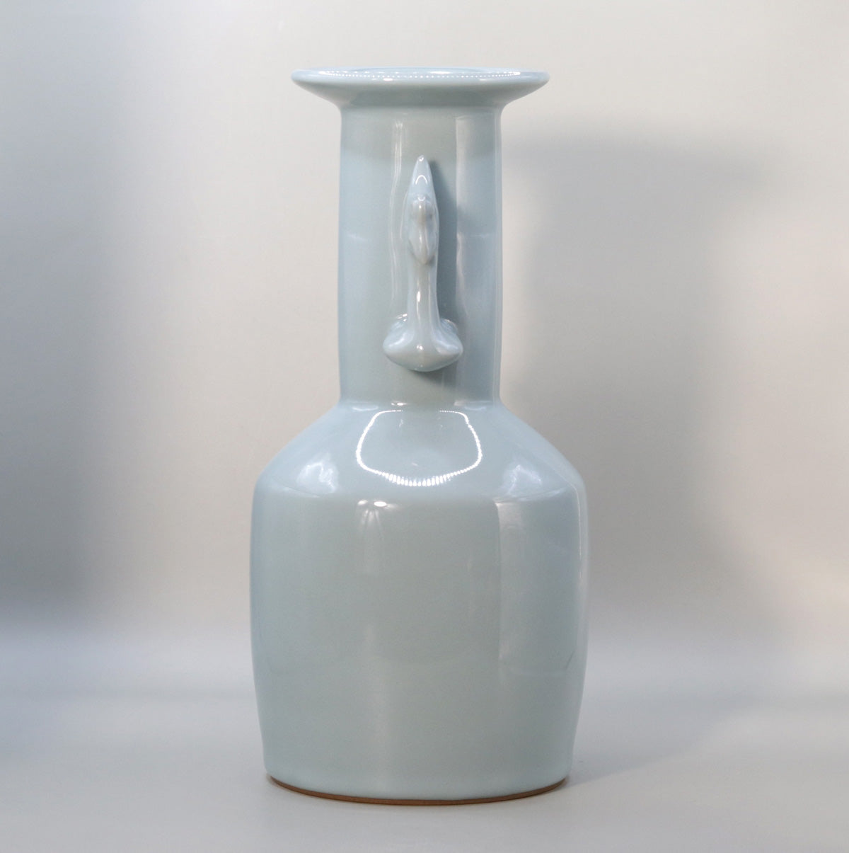 Blue porcelain phoenix eared flower vase Suwa Sozan