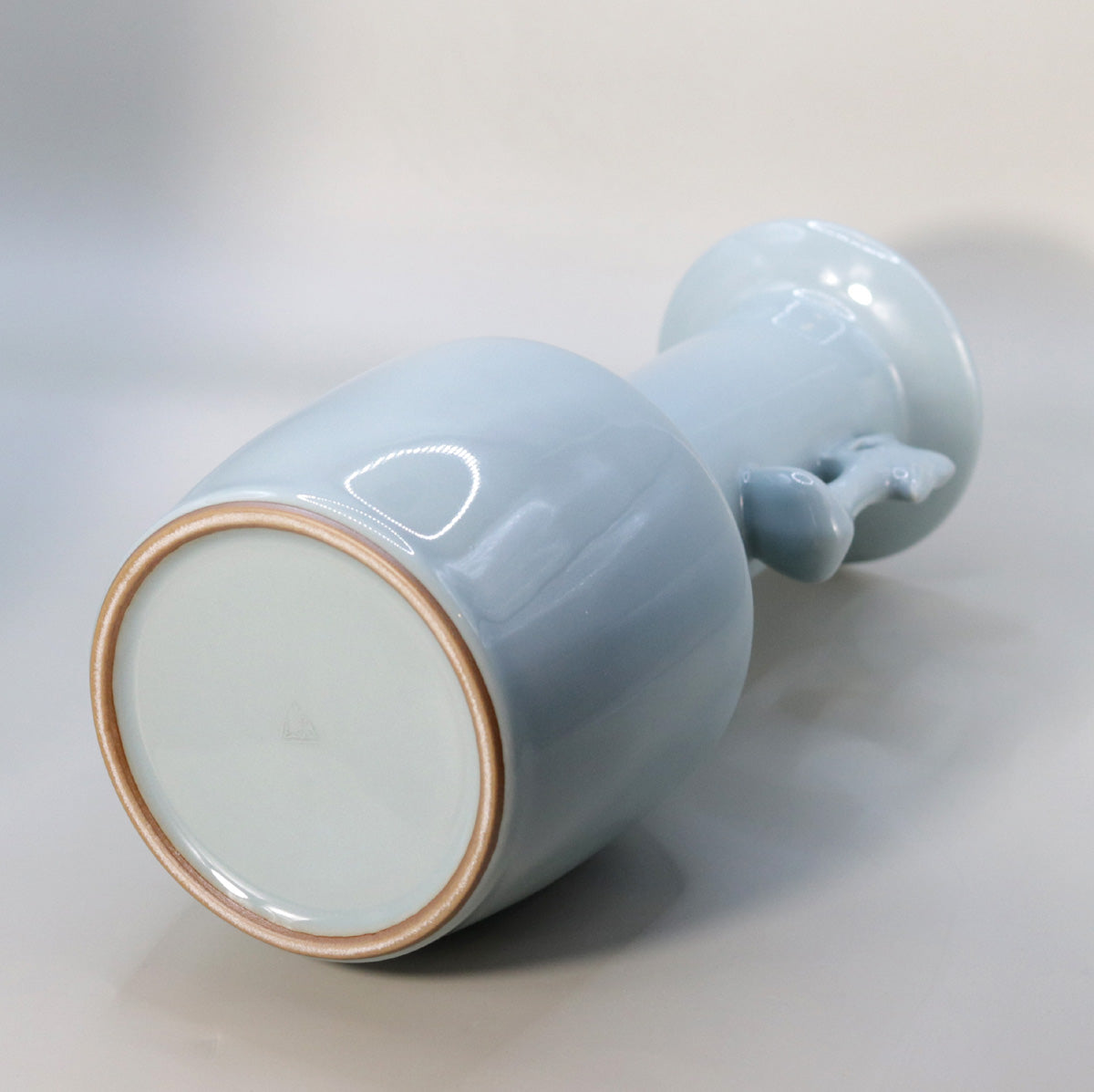 Blue porcelain phoenix eared flower vase Suwa Sozan