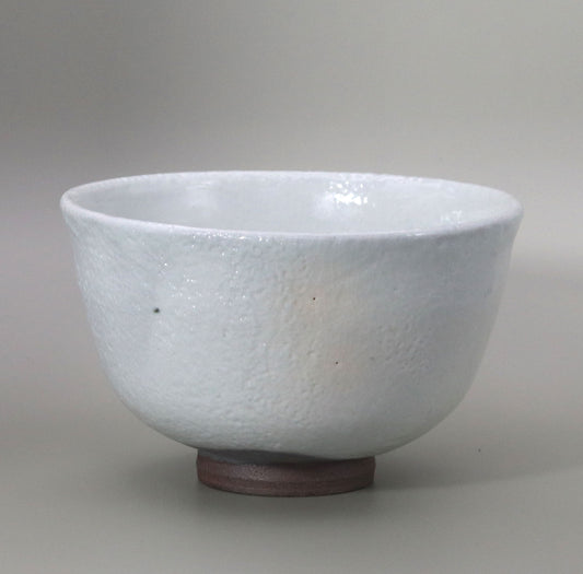 White Charming tea bowl, made by Naosaku